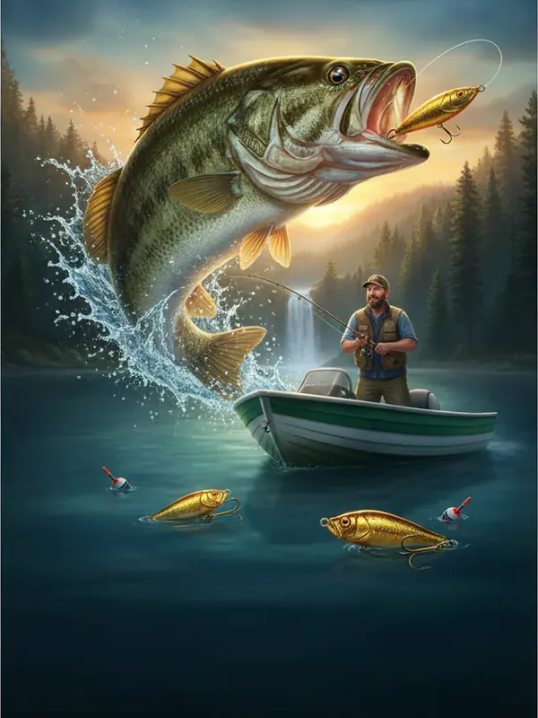 Lunker Lake poster art